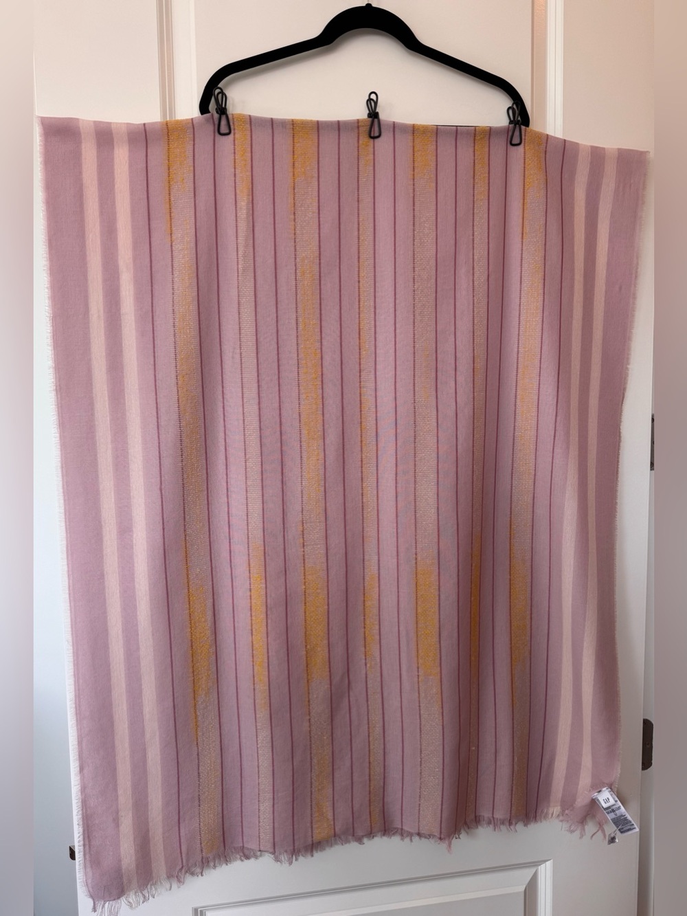 GAP Pink and Yellow Striped Scarf